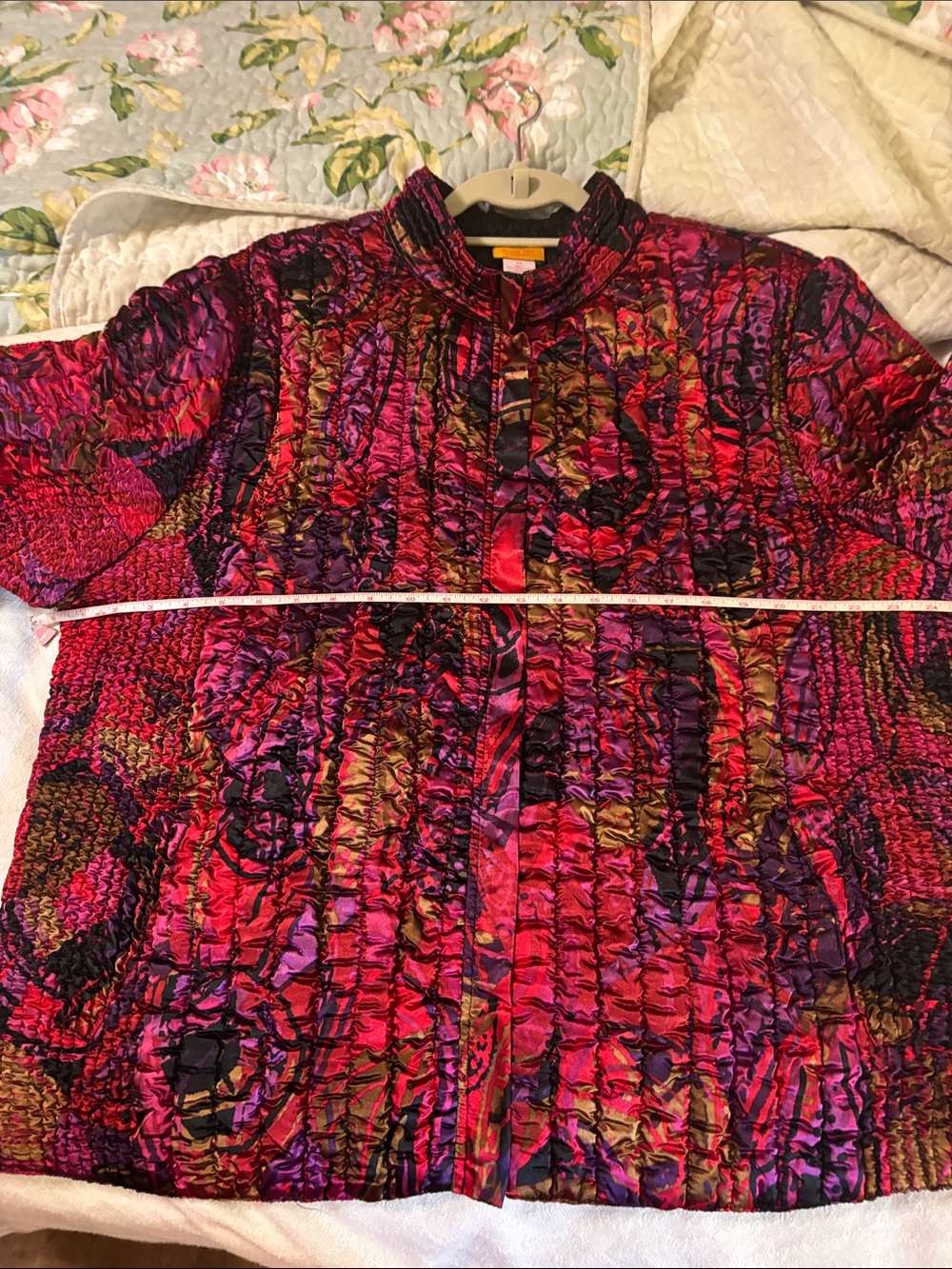 Ruby Rd. Quilted Jacket in Fuchsia, Purple & Gold - Picture 4 of 9